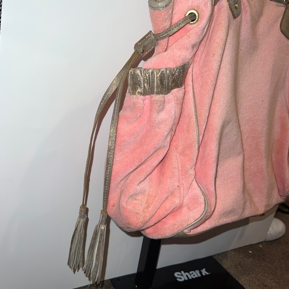 SOLD Vintage Pink Juicy Couture Tote Bag Purse Terry Cloth Preloved Palm Tree - Picture 14 of 14